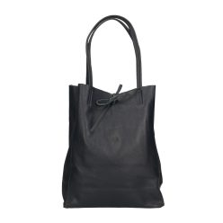 Divatos sötét kék színű  bőr shopper