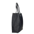 Divatos sötét kék színű  bőr shopper