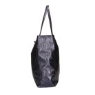 Divatos kék metál színű  bőr shopper