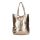 Divatos bronz színű  bőr shopper