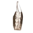 Divatos bronz színű  bőr shopper