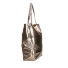 Divatos bronz színű  bőr shopper