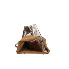 Divatos bronz színű  bőr shopper