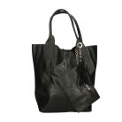 Fémes hatású hasított bőr shopper táska – Modern elegancia