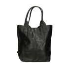 Fémes hatású hasított bőr shopper táska – Modern elegancia