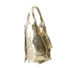 Fémes hatású hasított bőr shopper táska – Modern elegancia