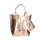 Fémes hatású hasított bőr shopper táska – Modern elegancia