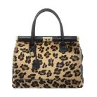 Lina klasszikus fazonú, leopard forgózáras táska