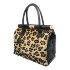 Lina klasszikus fazonú, leopard forgózáras táska