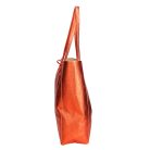 Fémes hatású hasított bőr shopper táska – Modern elegancia