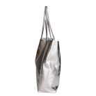Fémes hatású hasított bőr shopper táska – Modern elegancia