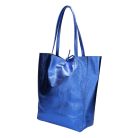 Fémes hatású hasított bőr shopper táska – Modern elegancia