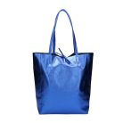 Fémes hatású hasított bőr shopper táska – Modern elegancia