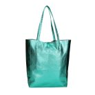 Fémes hatású hasított bőr shopper táska – Modern elegancia