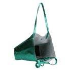 Fémes hatású hasított bőr shopper táska – Modern elegancia
