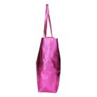 Fémes hatású hasított bőr shopper táska – Modern elegancia