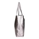 Fémes hatású hasított bőr shopper táska – Modern elegancia