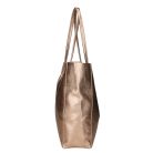 Fémes hatású hasított bőr shopper táska – Modern elegancia