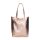Fémes hatású hasított bőr shopper táska – Modern elegancia