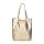 Fémes hatású hasított bőr shopper táska – Modern elegancia