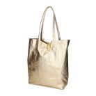 Fémes hatású hasított bőr shopper táska – Modern elegancia