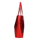 Piros nagy méretű bőr shopper
