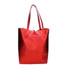 Piros nagy méretű bőr shopper