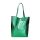 Fémes hatású hasított bőr shopper táska – Modern elegancia