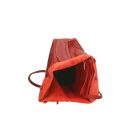 Piros közepses méretű bőr shopper